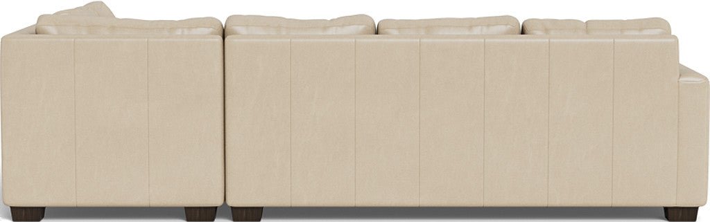 Track 121" Leather Right Chaise Sleeper Sectional - Hudson Ivory