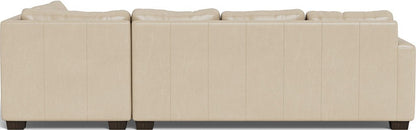 Track 121" Leather Right Chaise Sleeper Sectional - Hudson Ivory