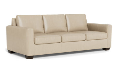 Track 87" Leather Queen Sleeper Sofa - Hudson Ivory