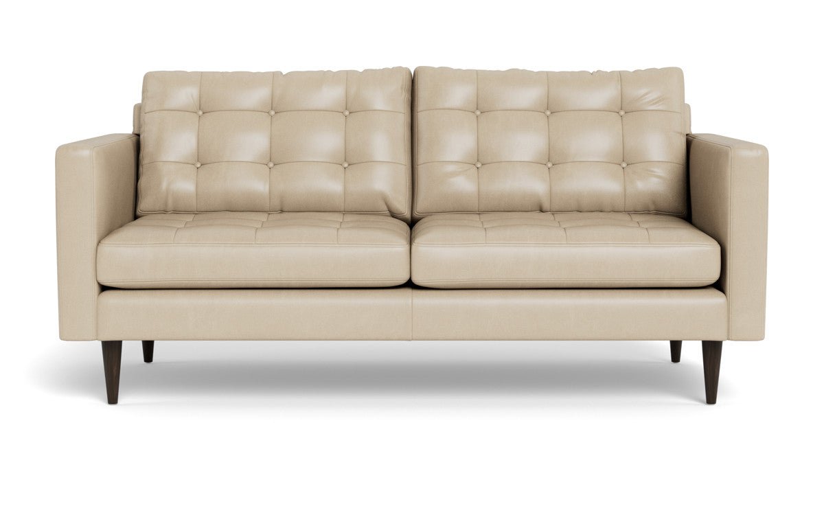 Wallace 74" Leather Apartment Sofa - Hudson Ivory