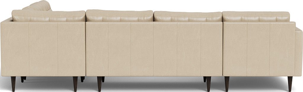 Wallace 130" Leather Corner Sectionals w. Left Chaise - Hudson Ivory