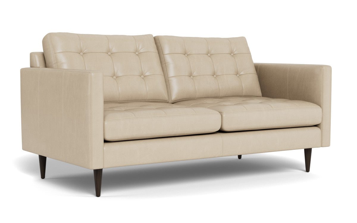 Wallace 69" Leather Loveseat - Hudson Ivory