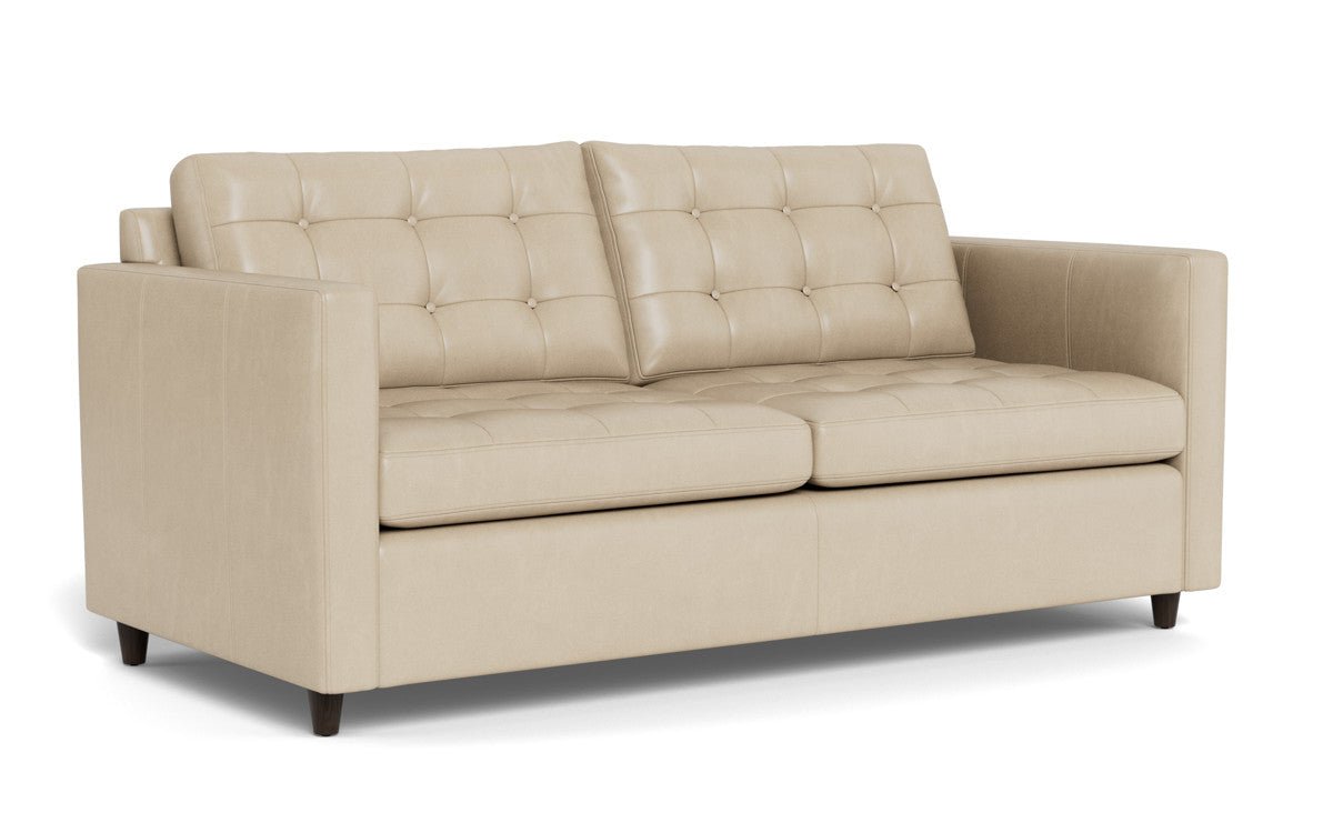 Wallace 74" Leather Queen Sleeper Sofa - Hudson Ivory