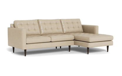 Wallace 98" Leather Right Chaise Sectional - Hudson Ivory