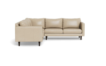 Wallace 102" Leather Untufted Corner Sectional - Hudson Ivory