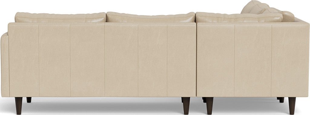Wallace 102" Leather Untufted Corner Sectional - Hudson Ivory