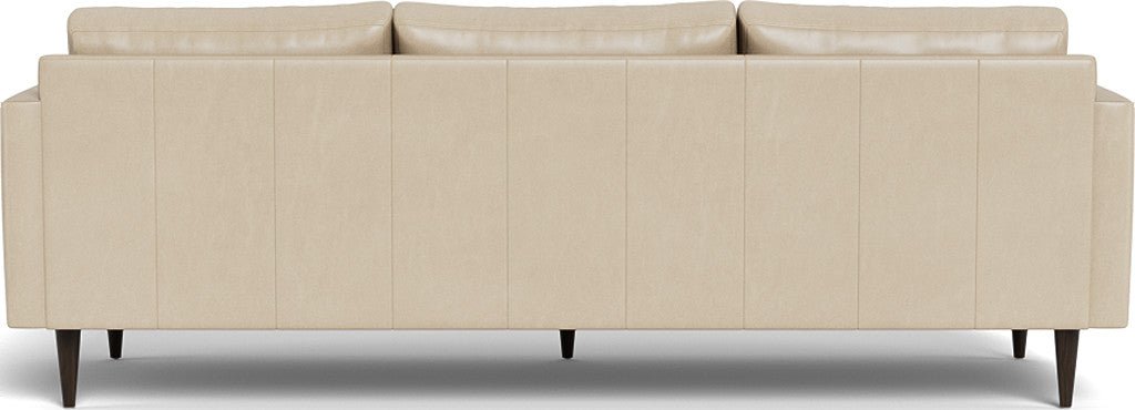 Wallace 98" Leather Untufted Estate Sofa - Hudson Ivory