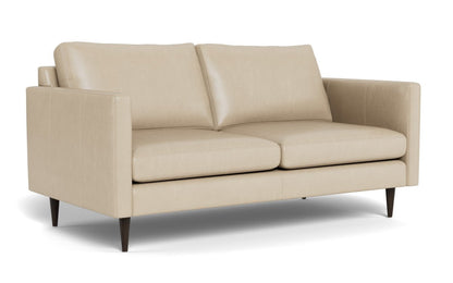 Wallace 69" Leather Untufted Loveseat - Hudson Ivory