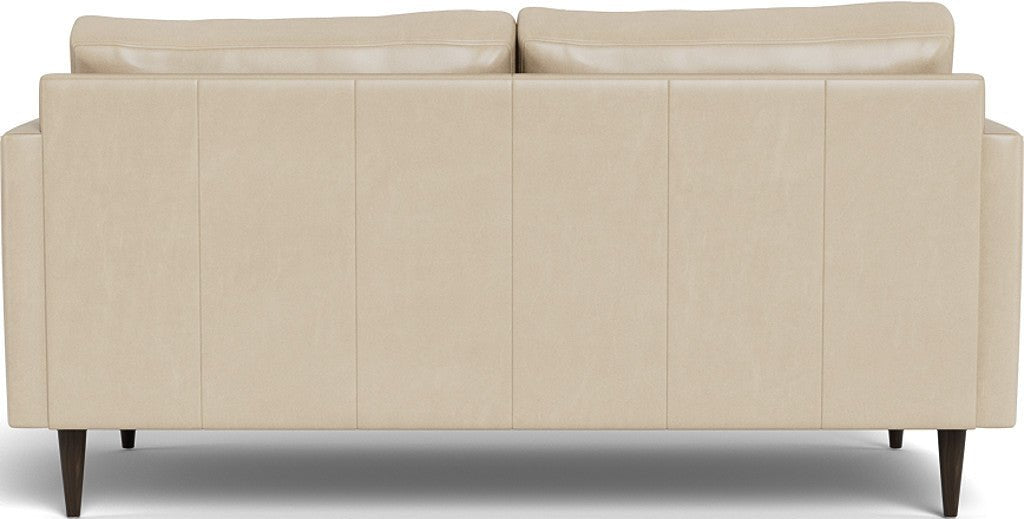 Wallace 69" Leather Untufted Loveseat - Hudson Ivory
