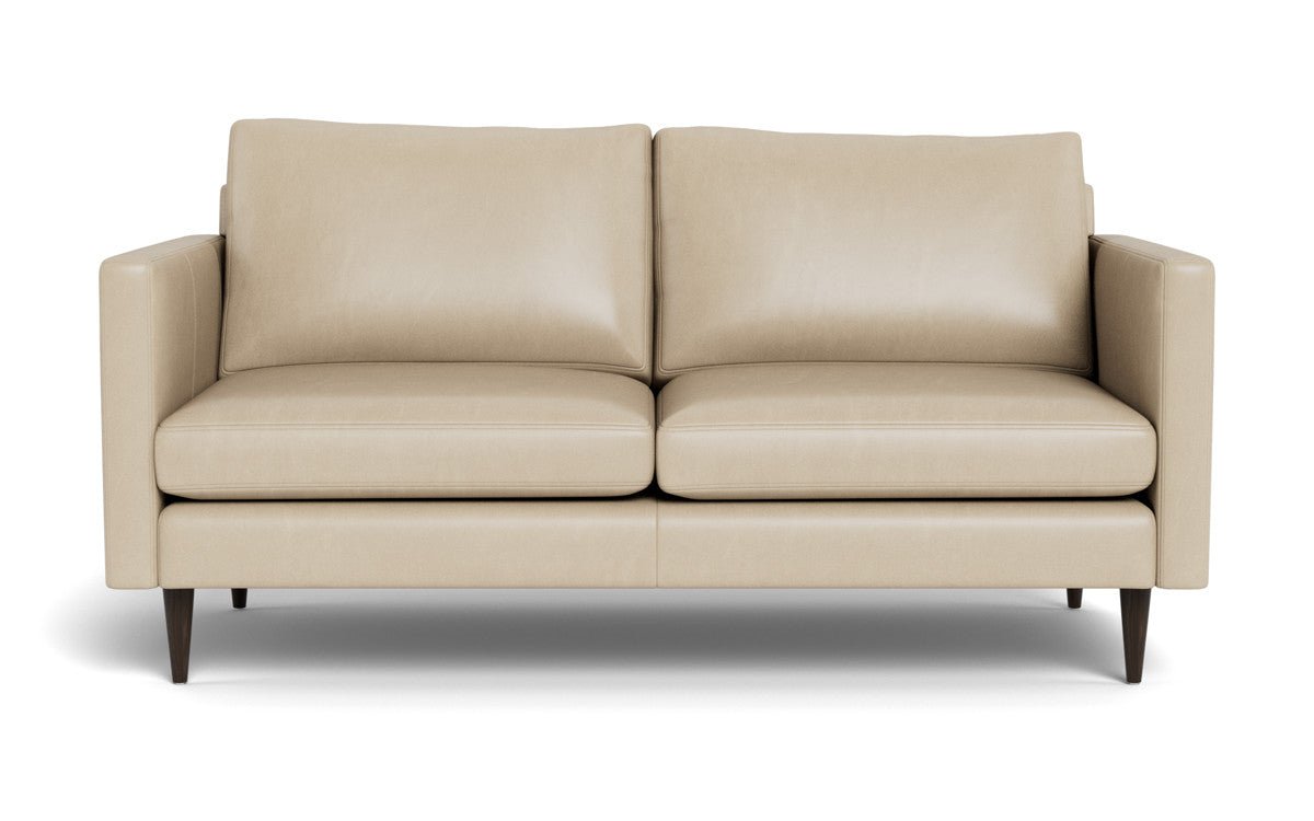 Wallace 69" Leather Untufted Loveseat - Hudson Ivory