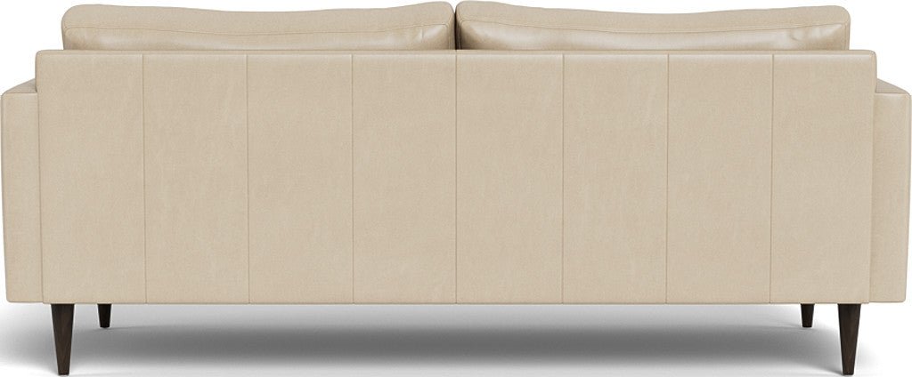 Wallace 85" Leather Untufted Sofa - Hudson Ivory