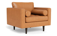 Ladybird 42" Leather Arm Chair - Hudson Lager