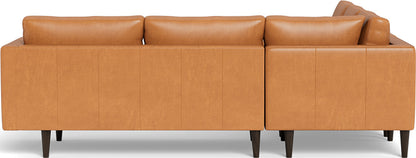 Ladybird 103" Leather Corner Sectional - Hudson Lager