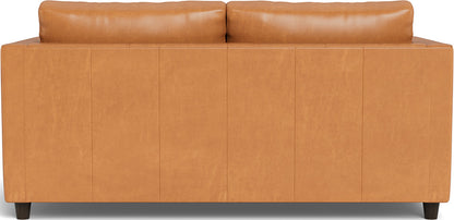 Ladybird 72" Leather Full Sleeper Loveseat - Hudson Lager
