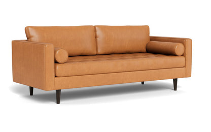 Ladybird 88" Leather Sofa - Hudson Ivory