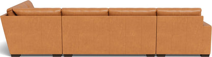 Mas Mesa 162" Deep Leather Corner Sectionals w. Left Chaise - Hudson Lager