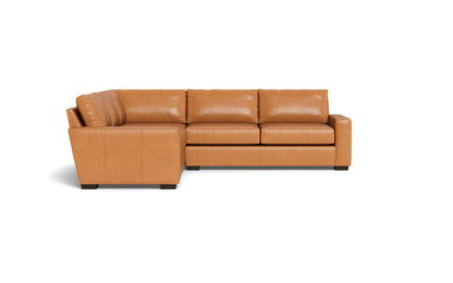 Mesa 121" Leather Corner Sectional - Hudson Lager