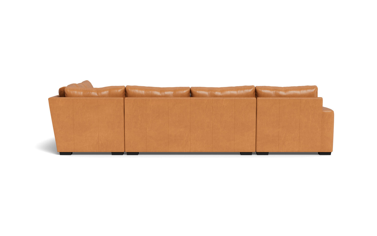 Mesa 156" Leather Corner Sectionals w. Left Chaise - Hudson Lager