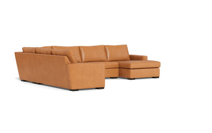 Mas Mesa 162" Deep Leather Corner Sectionals w. Right Chaise - Hudson Lager