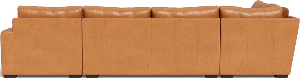 Mas Mesa 162" Deep Leather Corner Sectionals w. Right Chaise - Hudson Lager