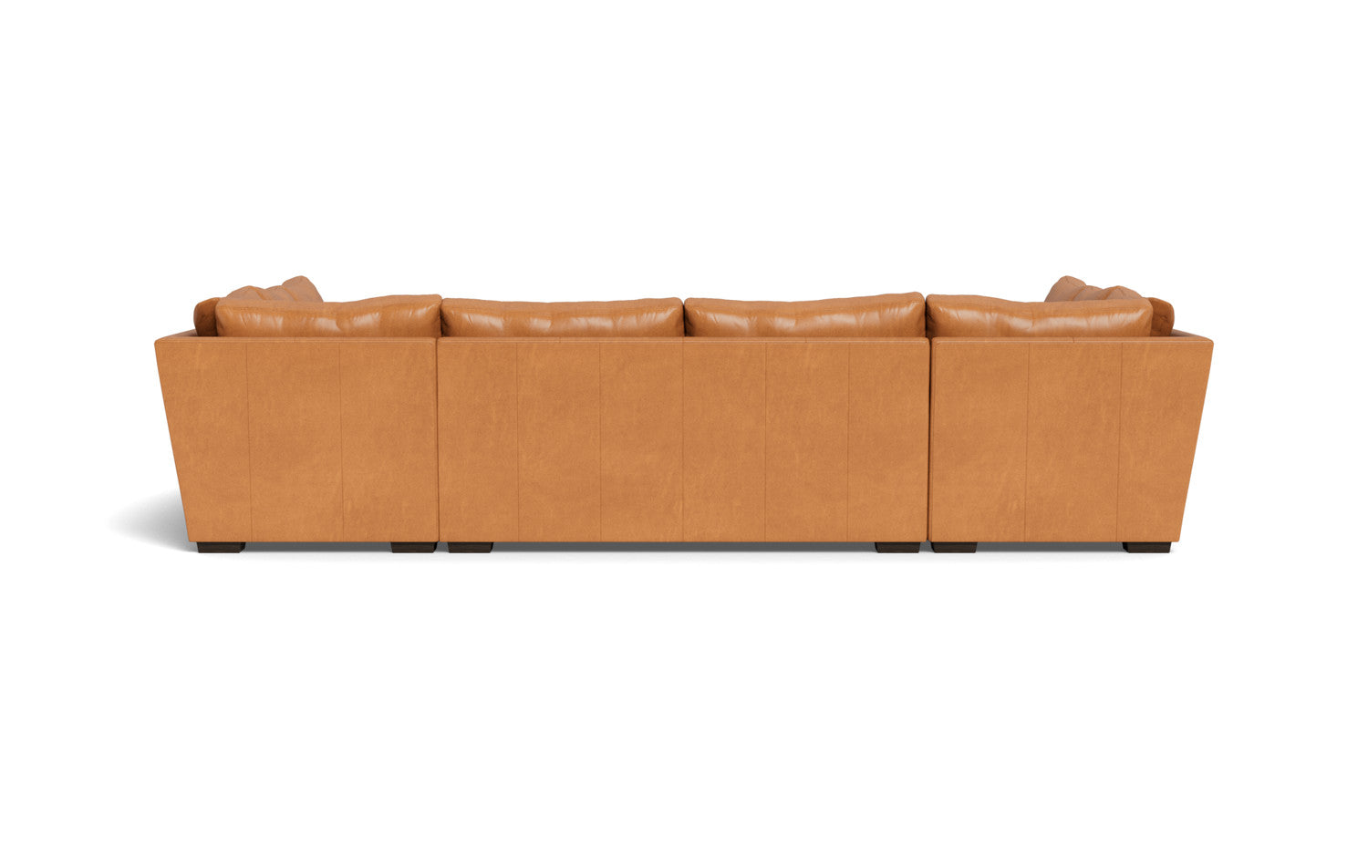 Mesa 154" Leather Condo U Sectional - Hudson Lager