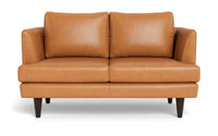 Rainey 59" Leather Loveseat - Hudson Lager