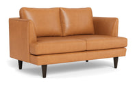 Rainey 59" Leather Loveseat - Hudson Lager