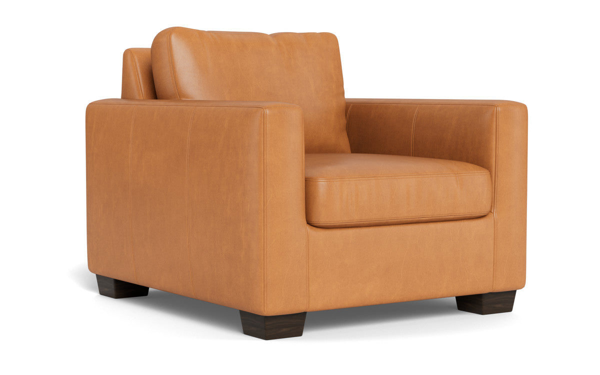 Track 36" Leather Arm Chair - Hudson Lager