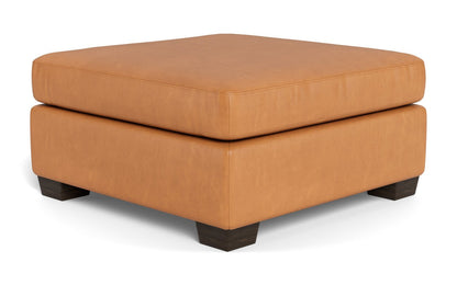 Mesa Leather Cocktail Ottoman - Hudson Ivory