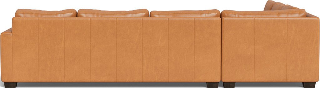 Track 121" Leather Left Corner Sectional - Hudson Lager