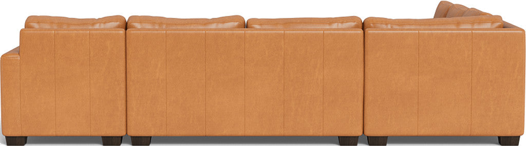 Track 141" Leather Corner Sectionals w. Right Chaise - Hudson Lager