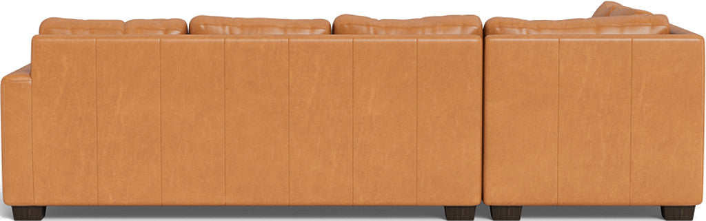Track 121" Leather Left Chaise Sectional - Hudson Lager