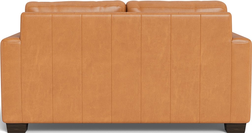 Track 62" Leather Loveseat - Hudson Lager