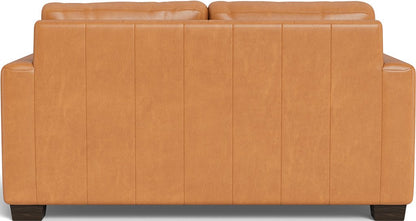 Track 62" Leather Loveseat - Hudson Lager