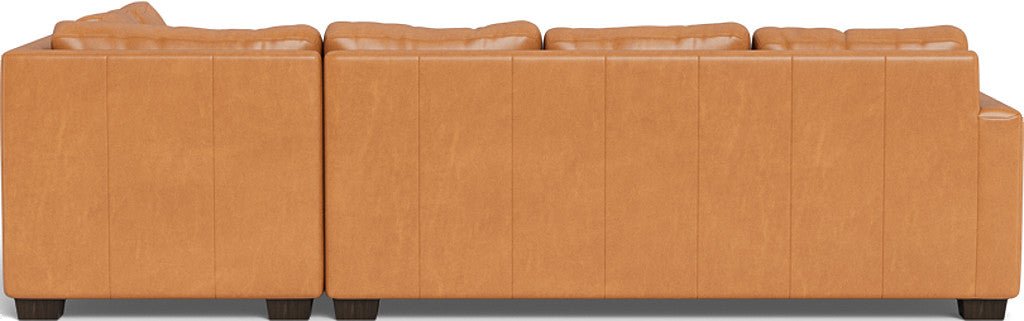 Track 121" Leather Right Chaise Sleeper Sectional - Hudson Ivory
