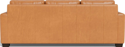 Track 87" Leather Queen Sleeper Sofa - Hudson Ivory
