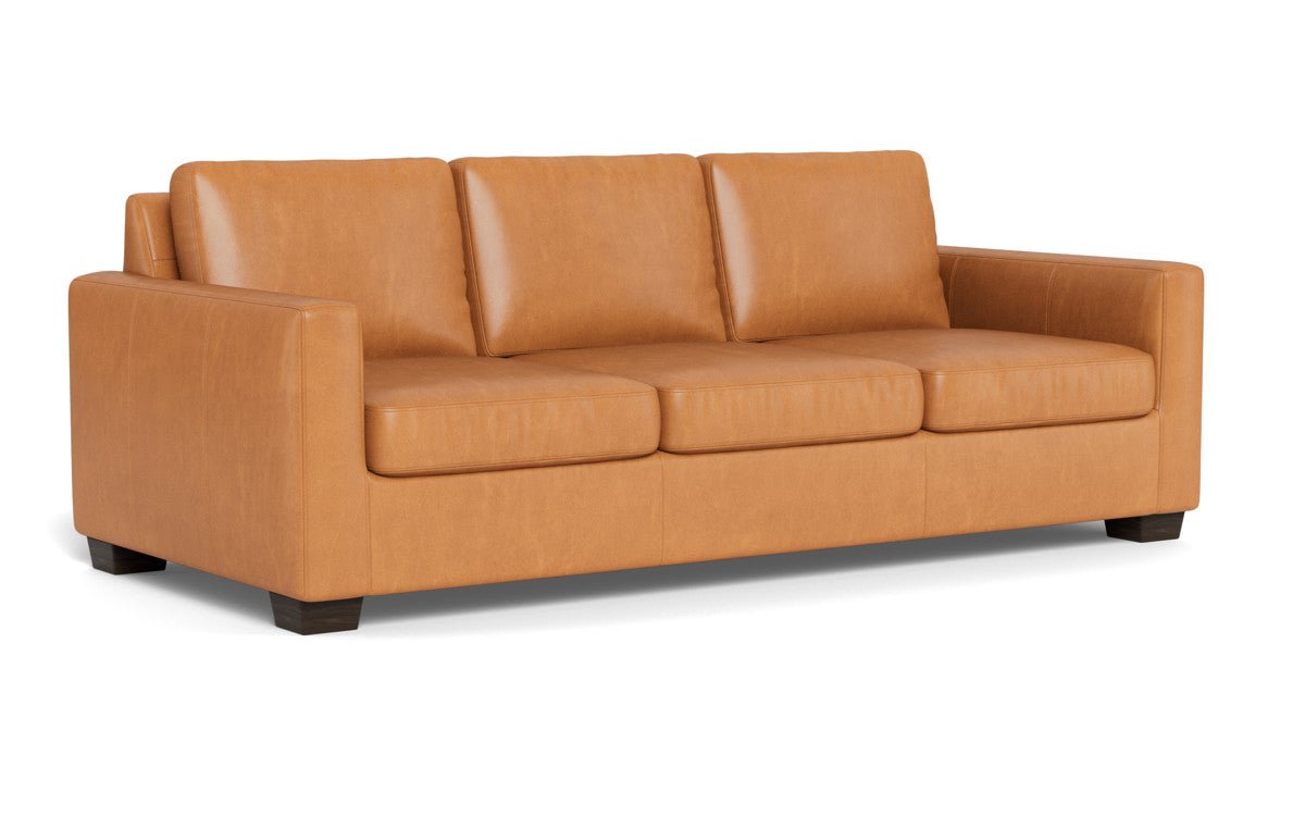 Track 87" Leather Queen Sleeper Sofa - Hudson Ivory