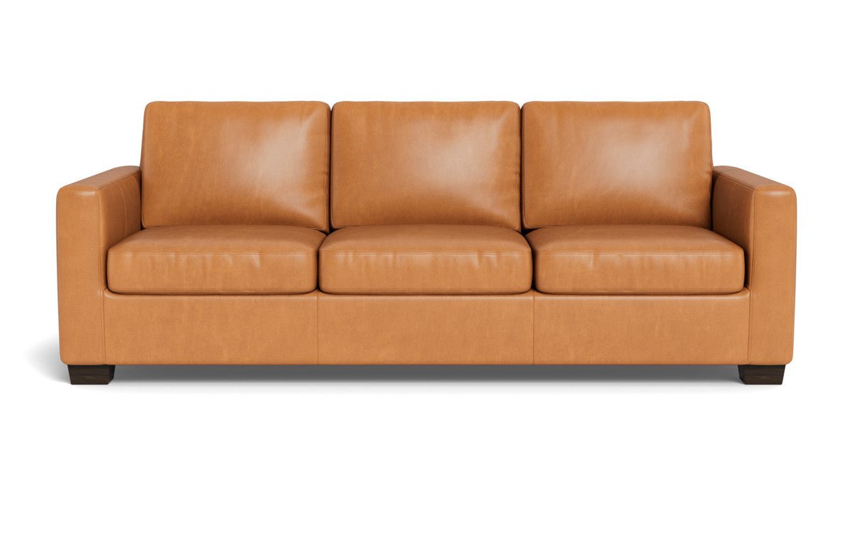 Track 87" Leather Sofa - Hudson Lager