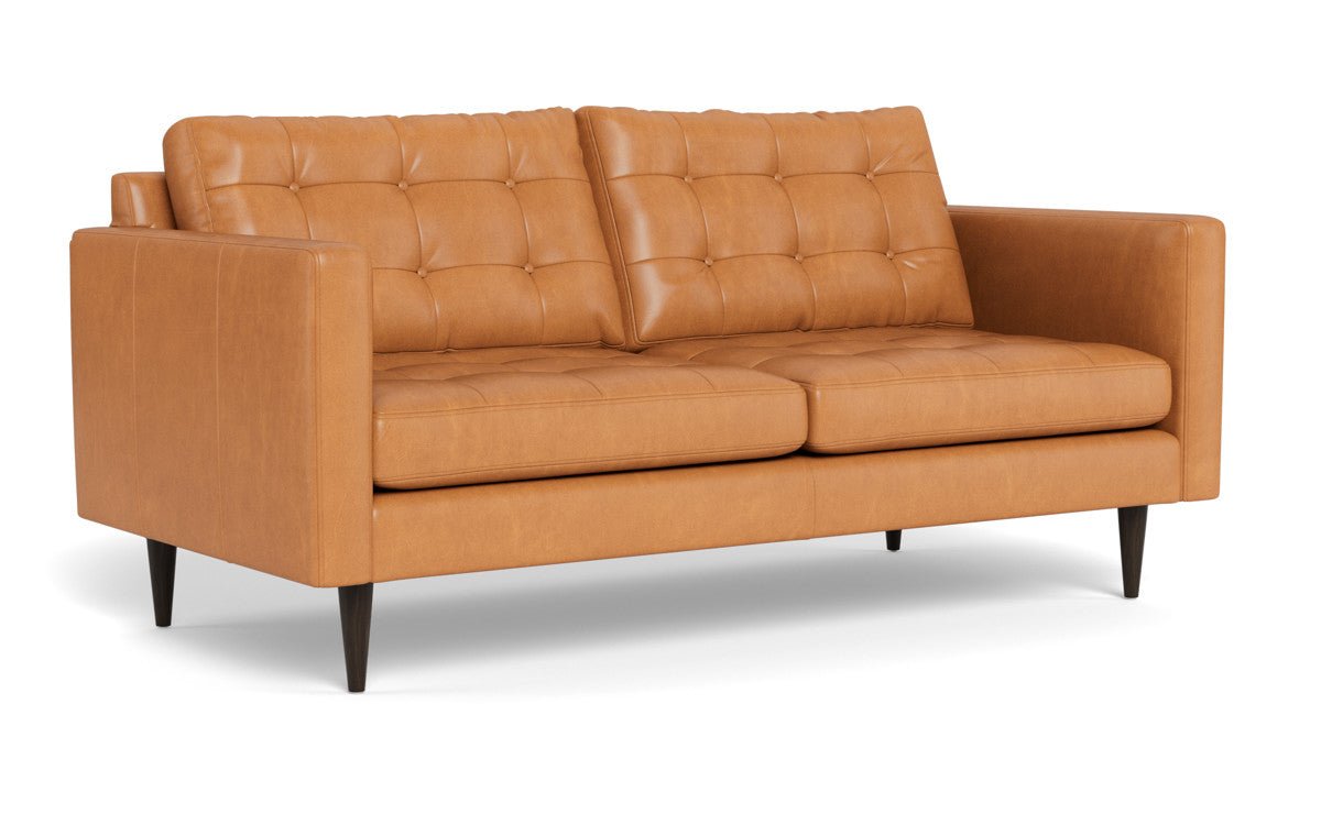 Wallace 74" Leather Apartment Sofa - Hudson Lager