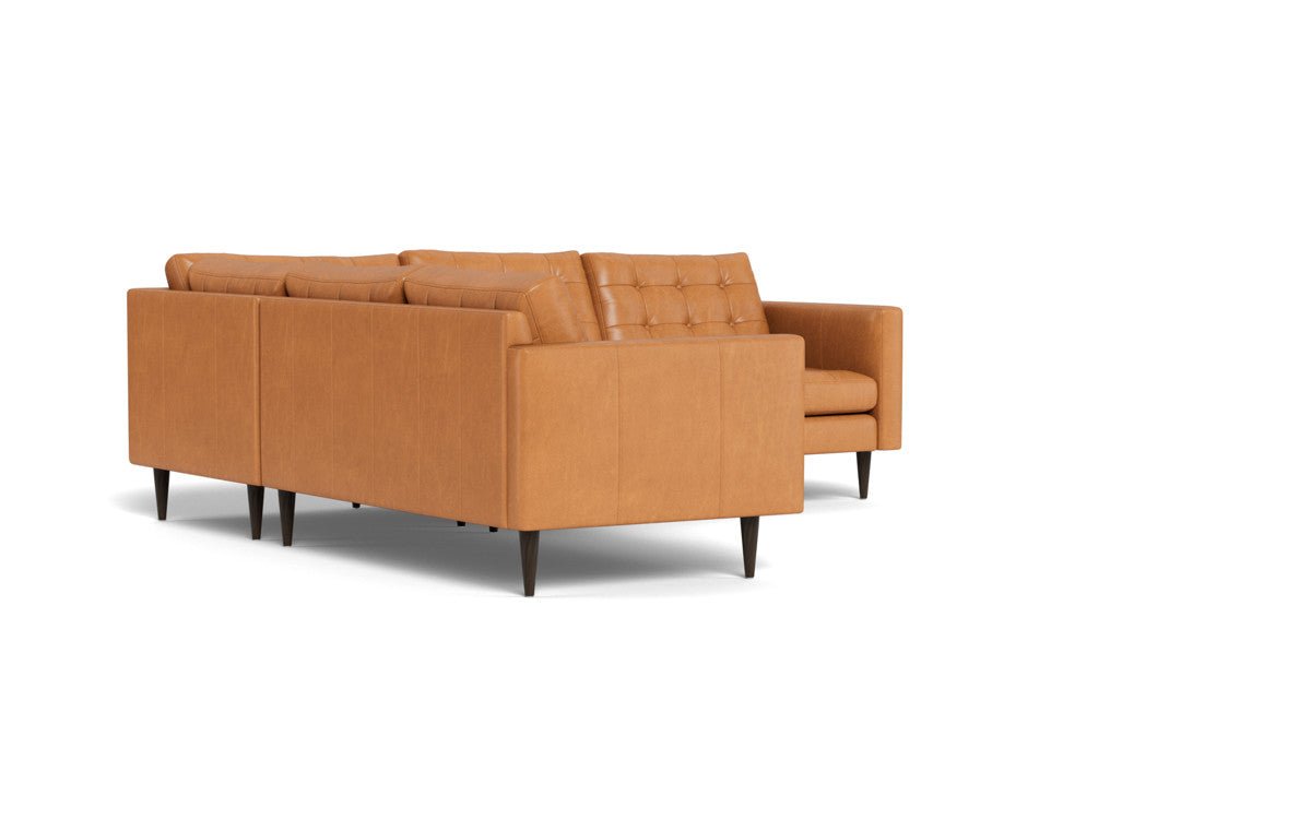 Wallace 102" Leather Corner Sectional - Hudson Lager
