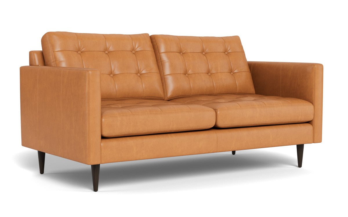 Wallace 69" Leather Loveseat - Hudson Lager