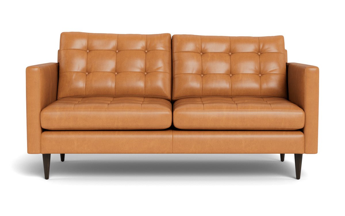Wallace 69" Leather Loveseat - Hudson Lager