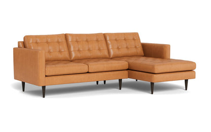 Wallace 98" Leather Right Chaise Sectional - Hudson Lager