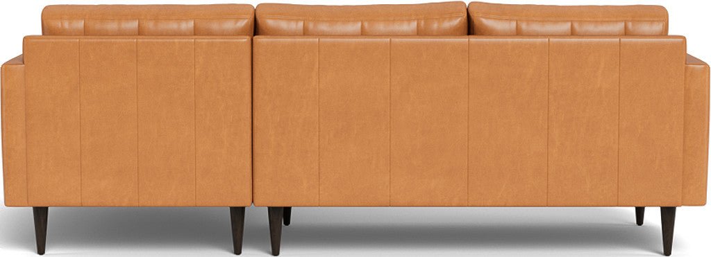 Wallace 98" Leather Right Chaise Sectional - Hudson Lager