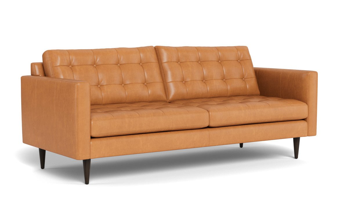 Wallace 85" Leather Sofa - Hudson Lager