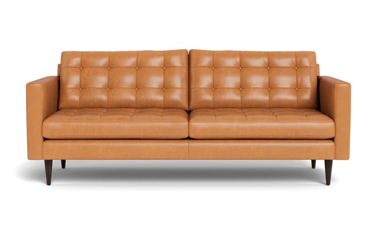 Wallace 85" Leather Sofa - Hudson Lager