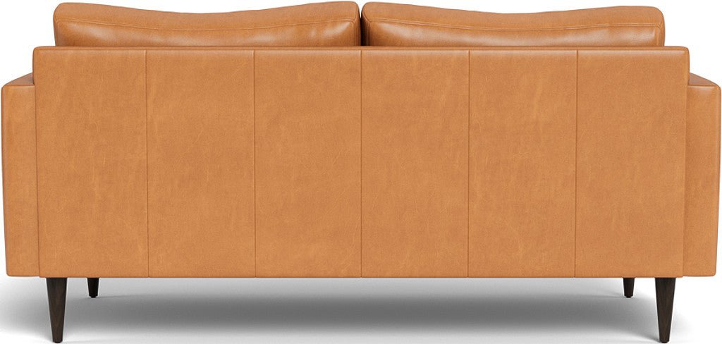 Wallace 74" Leather Untufted Apartment Sofa - Hudson Lager