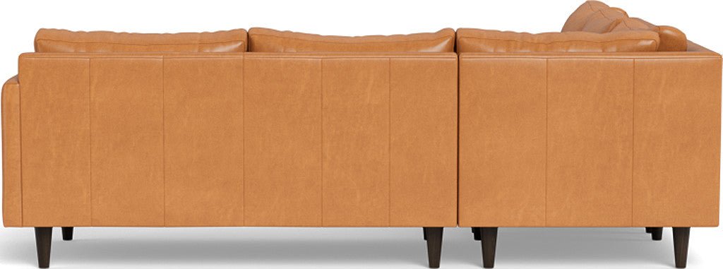 Wallace 102" Leather Untufted Corner Sectional - Hudson Lager