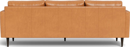 Wallace 98" Leather Untufted Estate Sofa - Hudson Lager