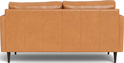 Wallace 69" Leather Untufted Loveseat - Hudson Lager